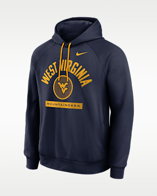 Мужское худи West Virginia Courtside Nike Dri-FIT College Pullover Hoodie
