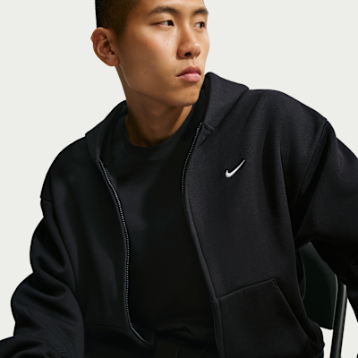 Nike Solo Fleece Tam Boy Fermuarlı Kapüşonlu Erkek Üstü görsel 3