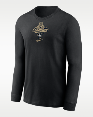 Мужская футболка Los Angeles Dodgers 2025 World Series Champion Gold Series Nike MLB Long-Sleeve
