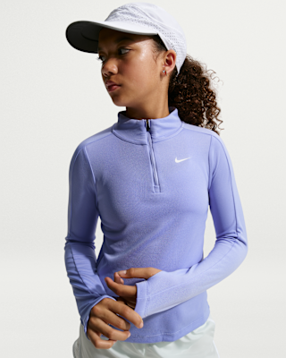 Детские  Nike Girls' Dri-FIT Long-Sleeve 1/4-Zip Top