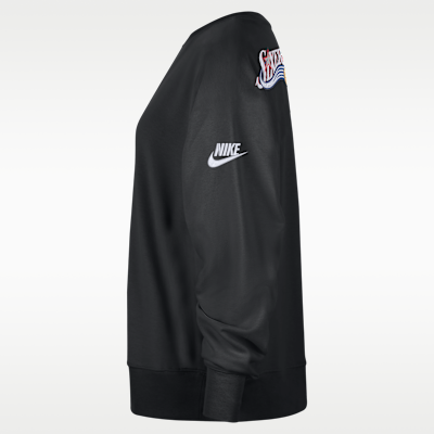 Philadelphia 76ers Hardwood Classics Women's Nike NBA Phoenix Fleece Premium Crewneck Sweatshirt