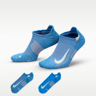 Nike Multiplier Running No-Show Socks (2 Pairs)