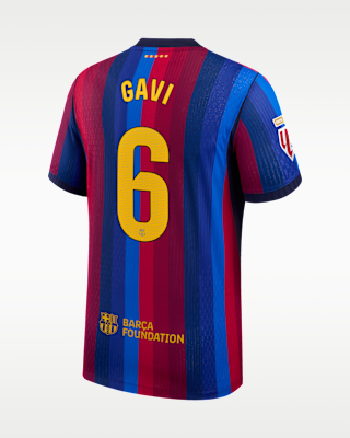 Мужские джерси Gavi FC Barcelona Match Home Nike Aero-FIT Soccer Jersey
