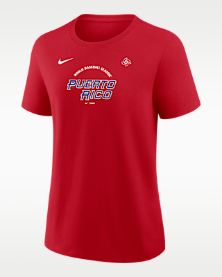 Женская футболка Puerto Rico National Baseball Team 2026 World Baseball Classic Script Nike