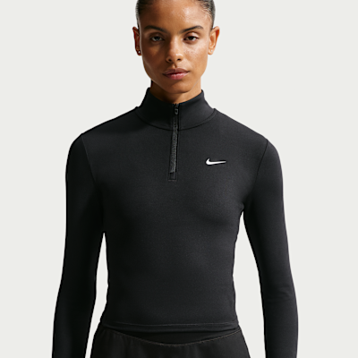 Nike One Fitted Dri-FIT Çeyrek Fermuarlı Kadın Üstü