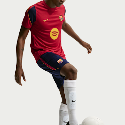 Nike FC Barcelona Strike Nike Dri-FIT Örgü Erkek Futbol Şortu görsel 2