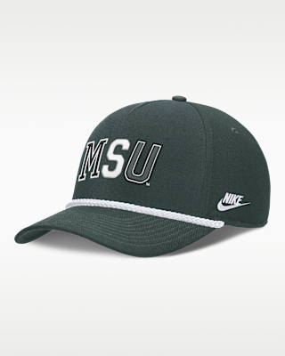 Женские  Michigan State Legacy Basketball Rope Rise Nike College Adjustable Hat для баскетбола