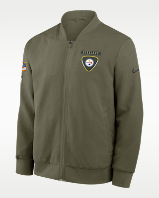 Мужская куртка Pittsburgh Steelers Salute to Service Sideline Nike NFL Full-Zip Bomber
