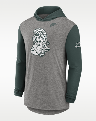 Мужская футболка Michigan State Campus Legacy Nike Dri-FIT College Long-Sleeve Hooded