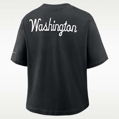 Playera Nike de la NFL para mujer Washington Commanders Rewind Pocket Boxy
