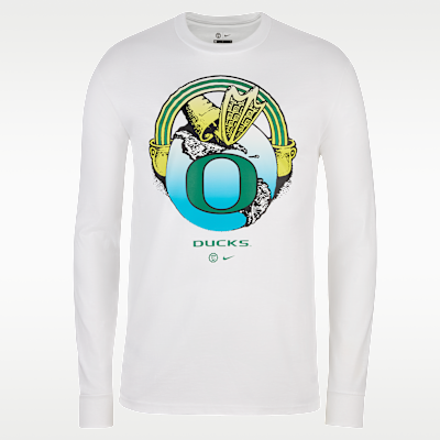 Nike "Duckin' to Eugene" Men's Long-Sleeve Cotton T-Shirt