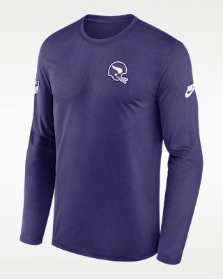 Мужская футболка Minnesota Vikings Alt Legend Small Logo Nike Dri-FIT NFL Long-Sleeve