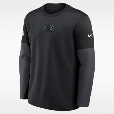 Carolina Panthers Scripted To Win Sideline Coach Men's Nike Therma-FIT NFL Long-Sleeve T-Shirt
