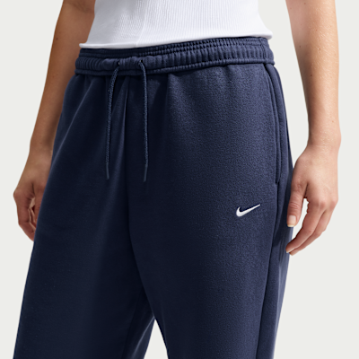 Nike Studio Fleece Orta Kalınlıkta Yüksek Belli Oversize Dar Paça Kadın Eşofman Altı görsel 6