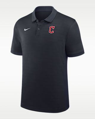 Мужские  Cleveland Guardians Authentic Collection Striped Victory Nike Dri-FIT MLB Polo