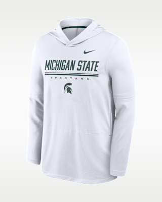 Мужские  Michigan State Sideline Nike Dri-FIT College Long-Sleeve Hooded Top