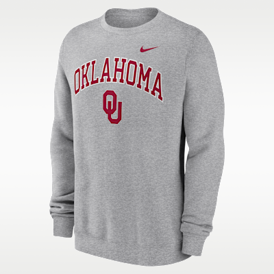 Oklahoma Arch Men's Nike College Pullover Crew