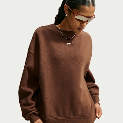 Nike Studio Fleece Orta Kalınlıkta Oversize Crew Kadın Sweatshirt'ü görsel 3