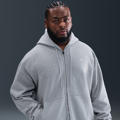 Nike Solo Swoosh Tam Boy Fermuarlı Fleece Erkek Kapüşonlu Üstü görsel 6