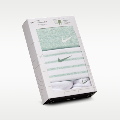 Nike Baby Bodysuit, Pants, and Terry Socks 3-Piece Set