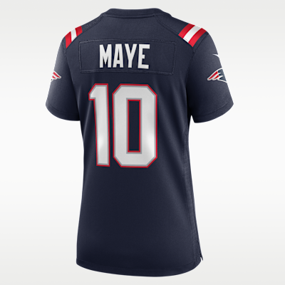 Jersey Nike de la NFL Game para mujer Drake Maye New England Patriots
