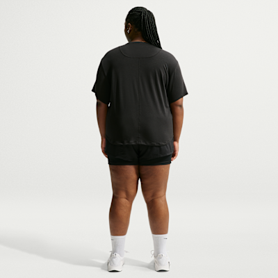 Nike One Relaxed Dri-FIT Kısa Kollu Kadın Üstü (Büyük Beden) görsel 5