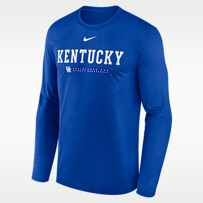 Kentucky Courtside Basketball Shootaround Legend Men's Nike Dri-FIT College Long-Sleeve T-Shirt
