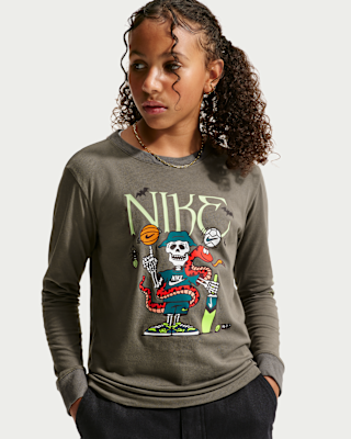 Детская футболка Nike Sportswear Big Kids' Long-Sleeve