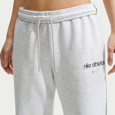 Nike Studio Fleece Orta Kalınlıkta Normal Belli Açık Paçalı Kadın Eşofman Altı görsel 6