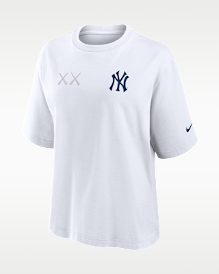 Женская футболка New York Yankees Boxy Nike x KAWS MLB