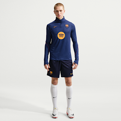 Nike FC Barcelona Strike Üçüncü Nike Dri-FIT Örgü Erkek Futbol Antrenman Üstü görsel 4