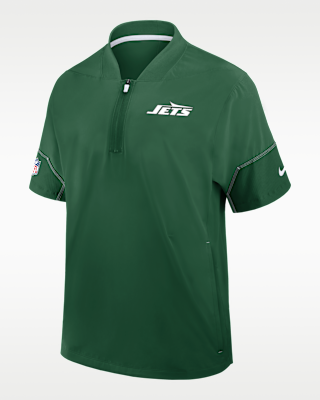 Мужская куртка New York Jets Sideline Coach Nike NFL 1/2-Zip Short-Sleeve Hooded