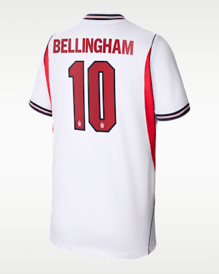 Женские джерси Jude Bellingham England National Team 2026 Stadium Home Big Kids' Nike Dri-FIT Soccer Jersey