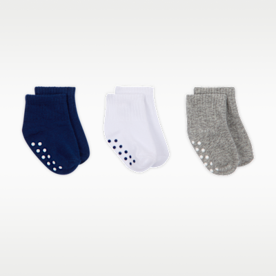 Nike griffige Knöchelsocken für Babys (6–12 M) (3 Paar)