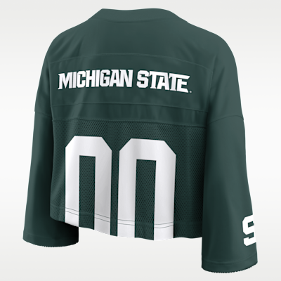 Michigan State Jersey Women's Nike Dri-FIT College Cropped Top