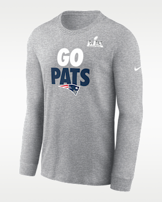 Мужская футболка New England Patriots 2026 AFC Champions Fast As Fast Gets Nike NFL Long-Sleeve