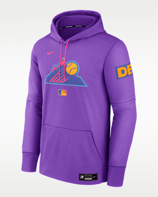 Мужское худи Colorado Rockies Authentic Collection City Connect Nike Therma MLB Pullover Hoodie