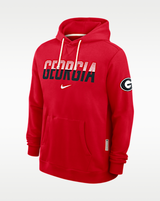 Мужское худи Georgia Sideline Standard Issue Nike Dri-FIT College Pullover Hoodie