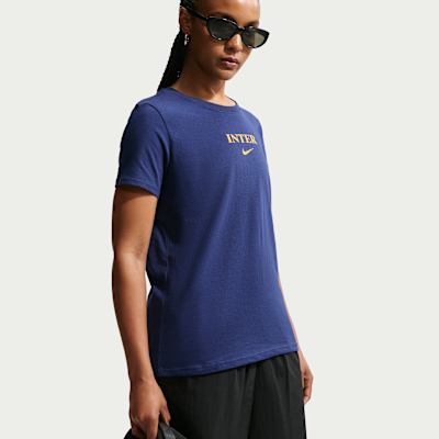 Nike Inter Milan Nike Kadın Futbol Tişörtü görsel 3