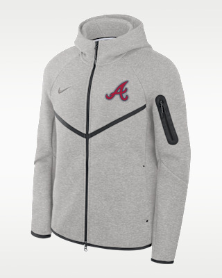 Atlanta Braves Tech Fleece Windrunner Men's Nike MLB Full-Zip Hooded Jacket