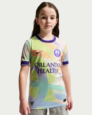 Детские джерси Orlando Pride Big Kids' Nike Dri-FIT NWSL Replica Jersey