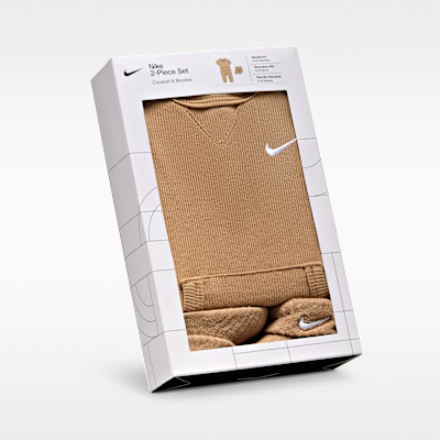 Nike Baby Rib Knit Romper and Socks Set