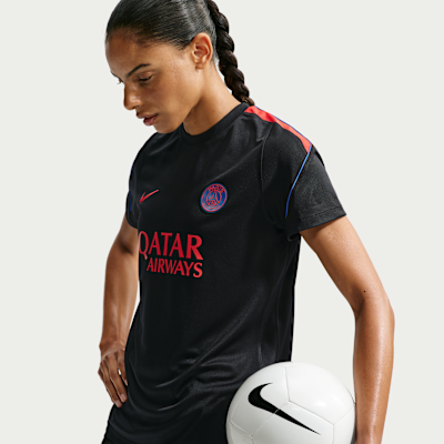 Nike Paris Saint-Germain Strike Nike Dri-FIT Kısa Kollu Kadın Futbol Üstü görsel 3