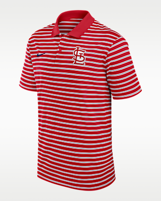 Мужские  St. Louis Cardinals Striped Victory Nike Dri-FIT MLB Polo