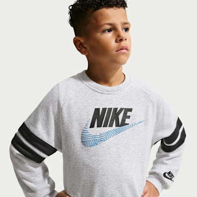 Nike Sportswear In The Zone Little Kids' French Terry Oversized Crew