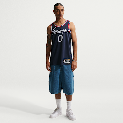 Tyrese Maxey Philadelphia 76ers City Edition Men's Nike NBA Swingman Jersey