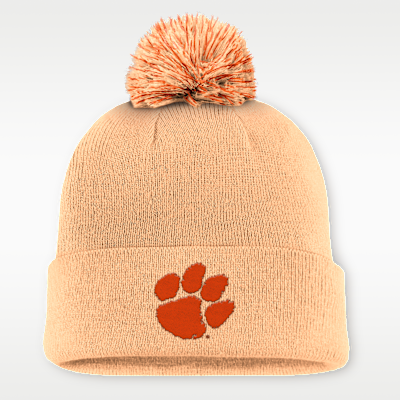 Gorro con dobladillo y pompón universitario Nike para hombre Clemson Primetime Campus Toned