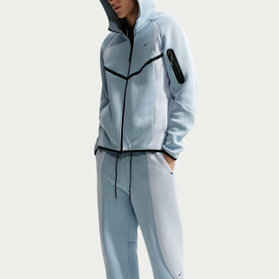 Nike Tech Renk Bloklu Açık Paçalı Fleece Erkek Eşofman Altı görsel 4