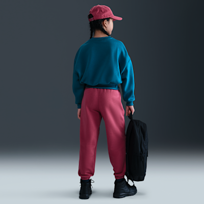 Sudadera de cuello redondo Dri-FIT de corte cuadrado para niña Nike Sportswear Club Fleece