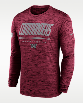 Мужская футболка Washington Commanders Sideline Team Issue Velocity Nike Dri-FIT NFL Long-Sleeve